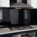 Coloured Black toughened glass splashbacks for your kitchen or office space