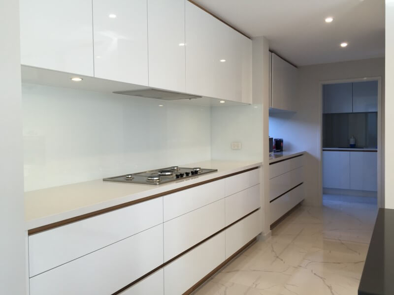 White Glass Splashback